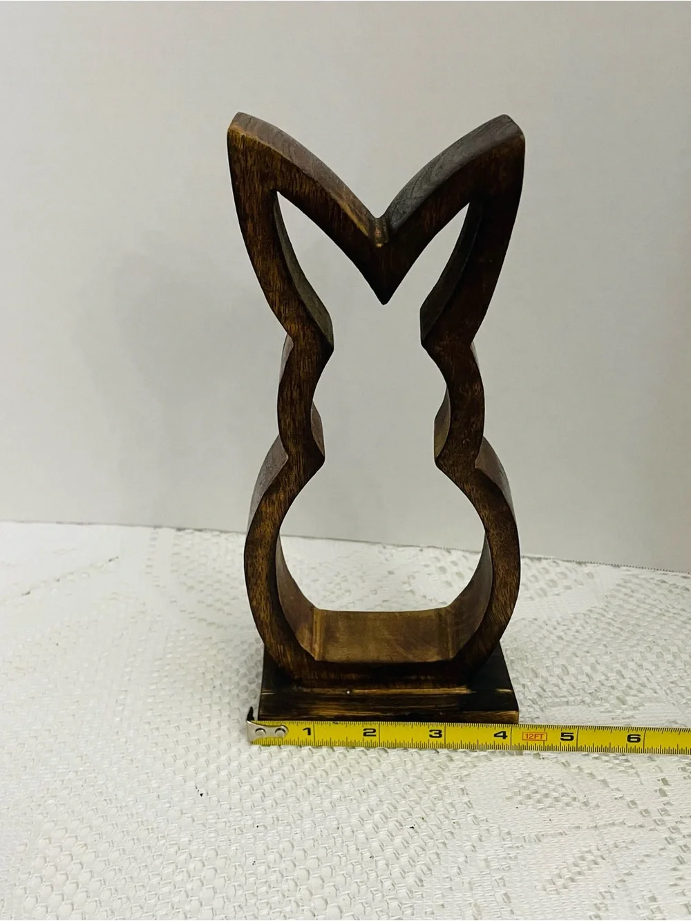 Wooden Bunny Table Top Decor - Brown