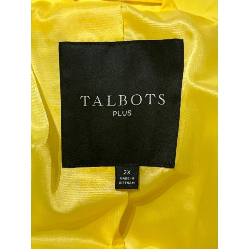 Talbots Yellow Quilted Jacket Size‎ 2X