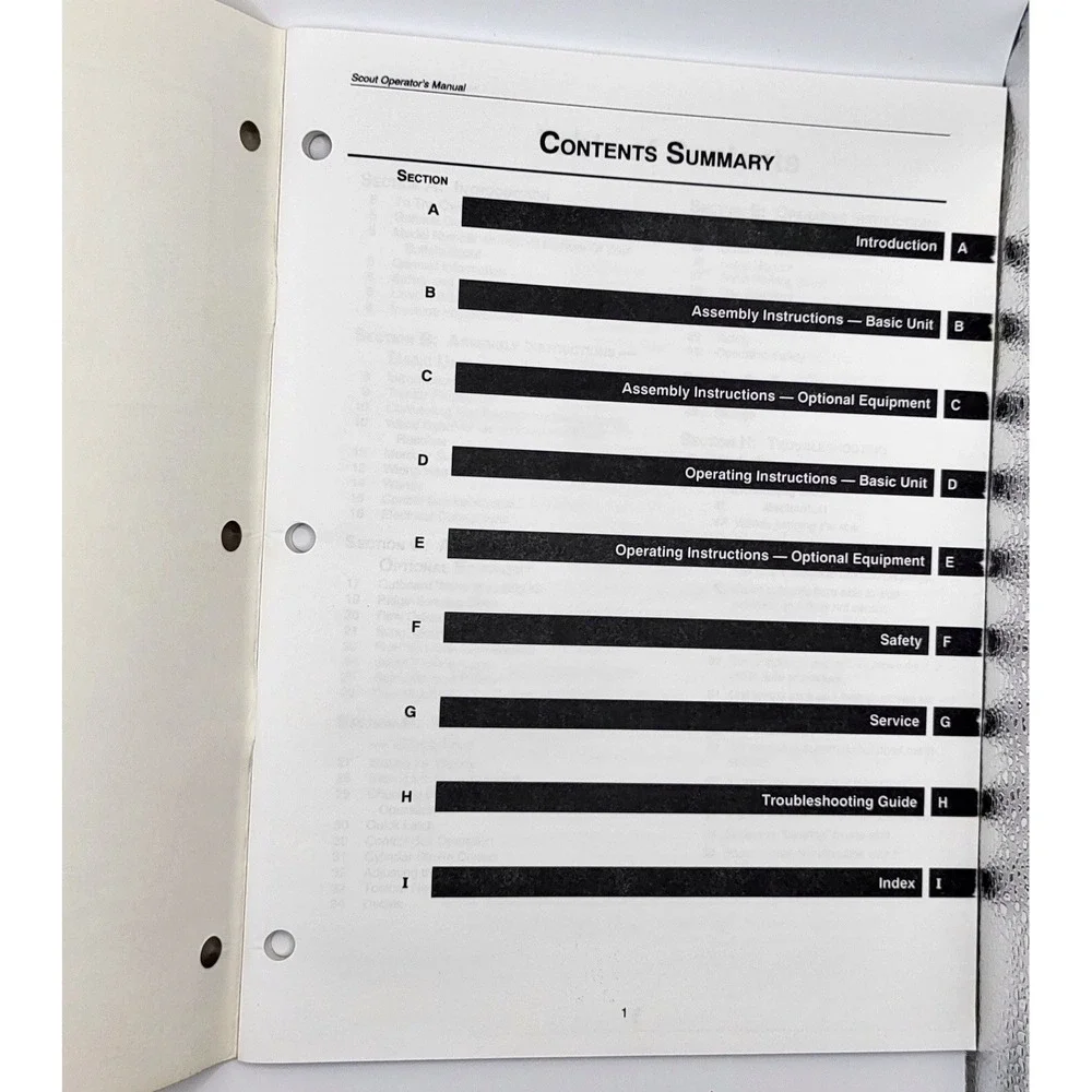 Buffalo, Fleischer‎ Manufacturing 4700, Scout Guidance System Operators Manual