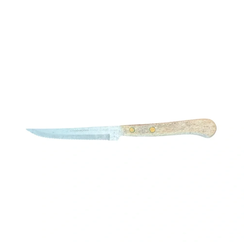 🔪 LC Japan Stainless Steel Serrated Knife 🪵‎ Wood Handle 8.5” 🔪