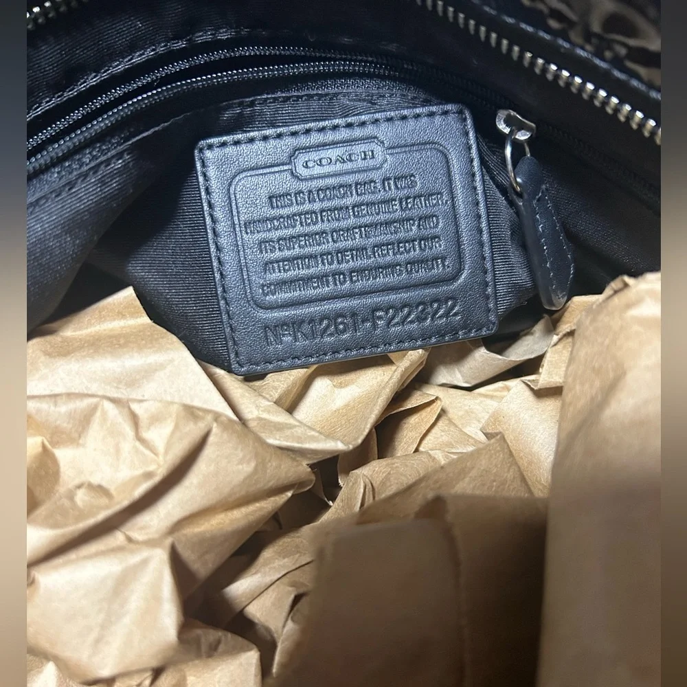 COACH Patent Leather Monogram Peyton Embossed Tote EUC