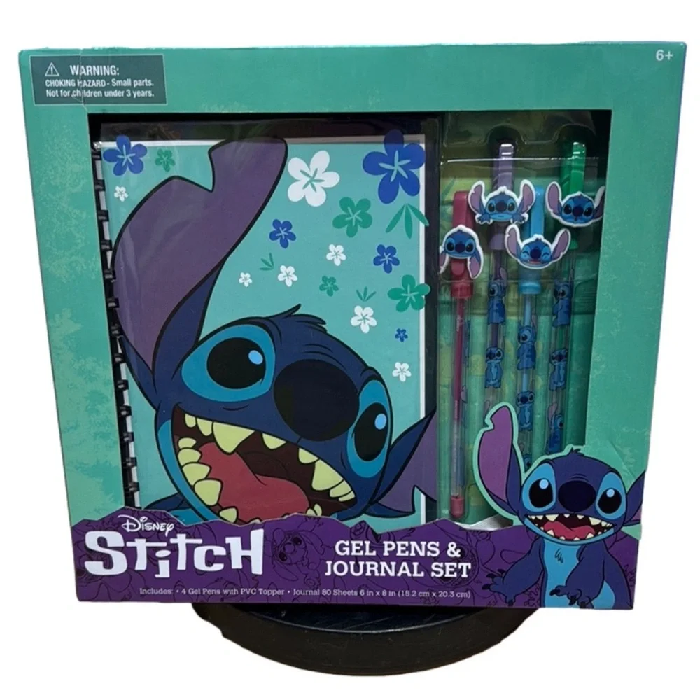 Disney Stitch Journal Gift Set NWT Gel Pens Notebook Cute Gift