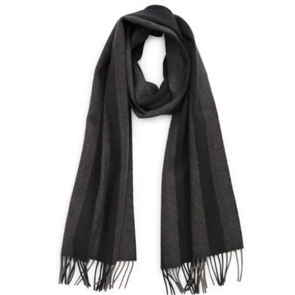 Nordstrom Black and Gray Men's Scarf
