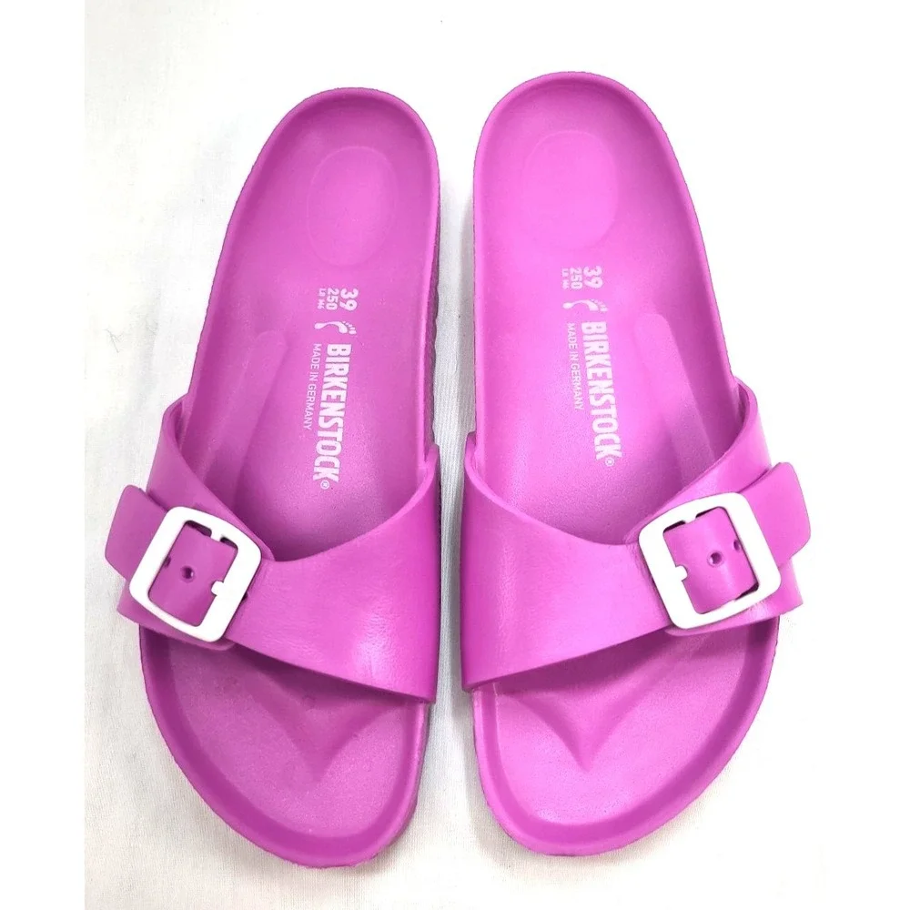 Birkenstock Sandals Madrid Essentials EVA Womens 39 US 8-8.5 Pink Slide Beach