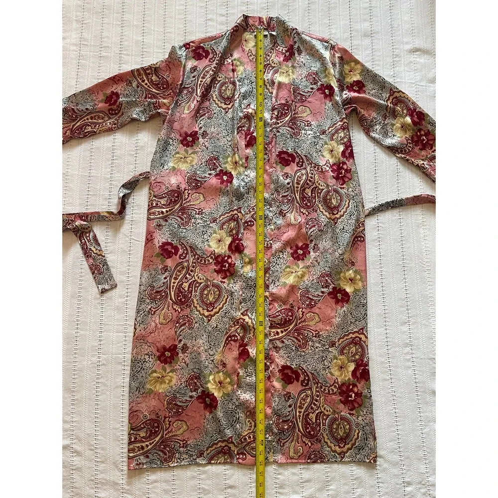 Delicates Satin Slip Nightgown‎ With Matching Robe. Medium. Pajama Set.