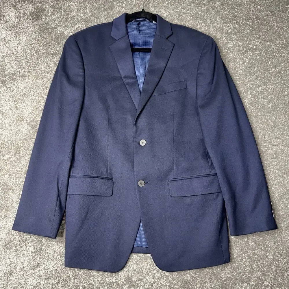 Michael Kors 38R‎ Navy Blue Blazer Classic Fit Two Button Suit Sport Coat Jacket