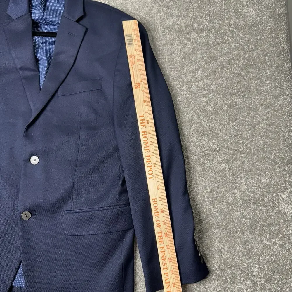 Michael Kors 38R‎ Navy Blue Blazer Classic Fit Two Button Suit Sport Coat Jacket