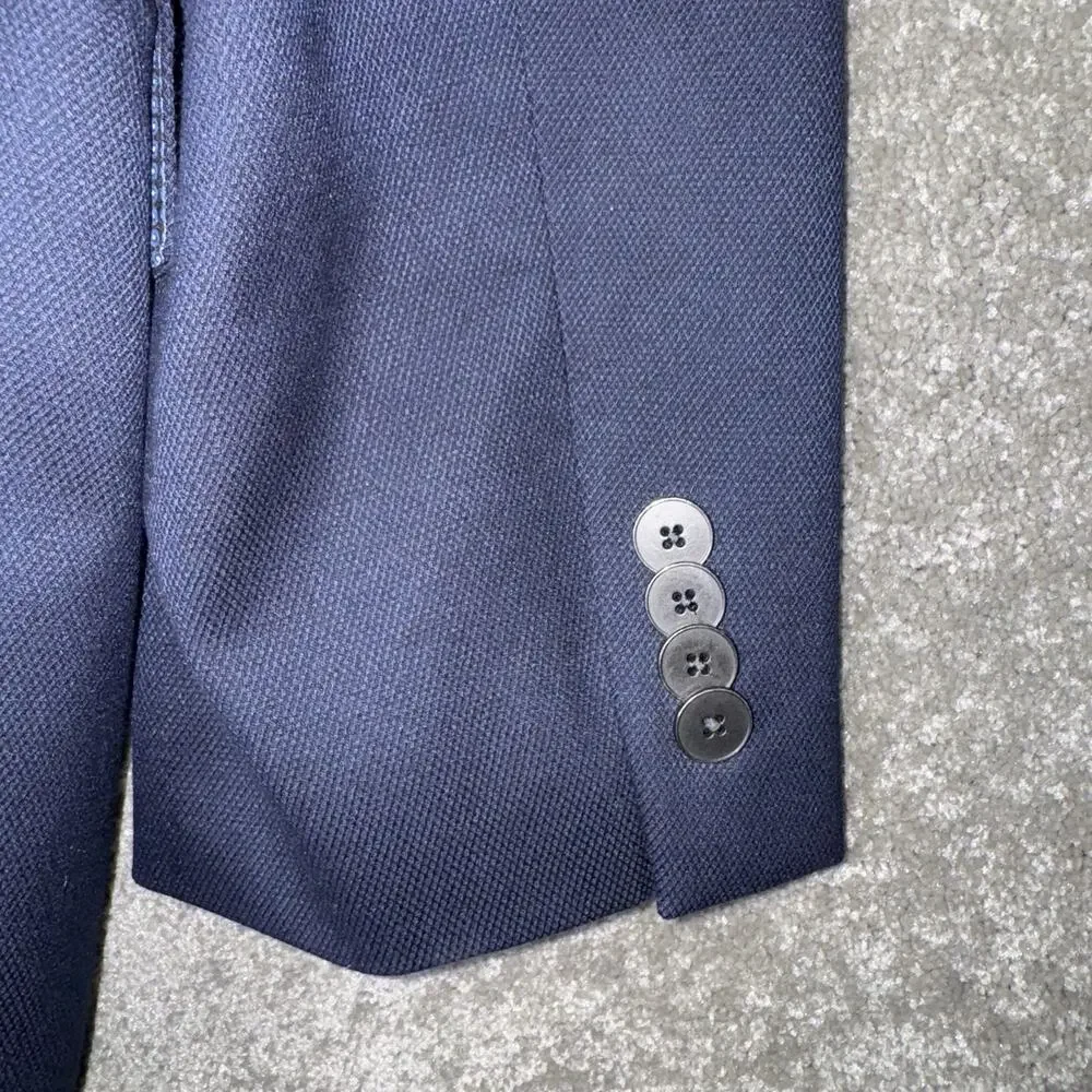 Michael Kors 38R‎ Navy Blue Blazer Classic Fit Two Button Suit Sport Coat Jacket