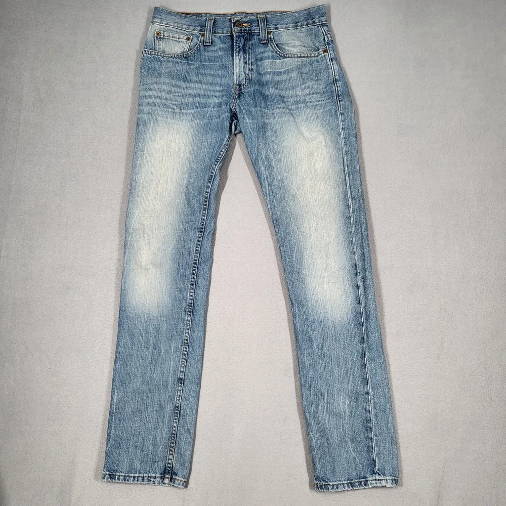 Levi's 511 Slim Jeans Men's 32x32 Blue Light Wash Denim 100% Cotton Skinny Distr
