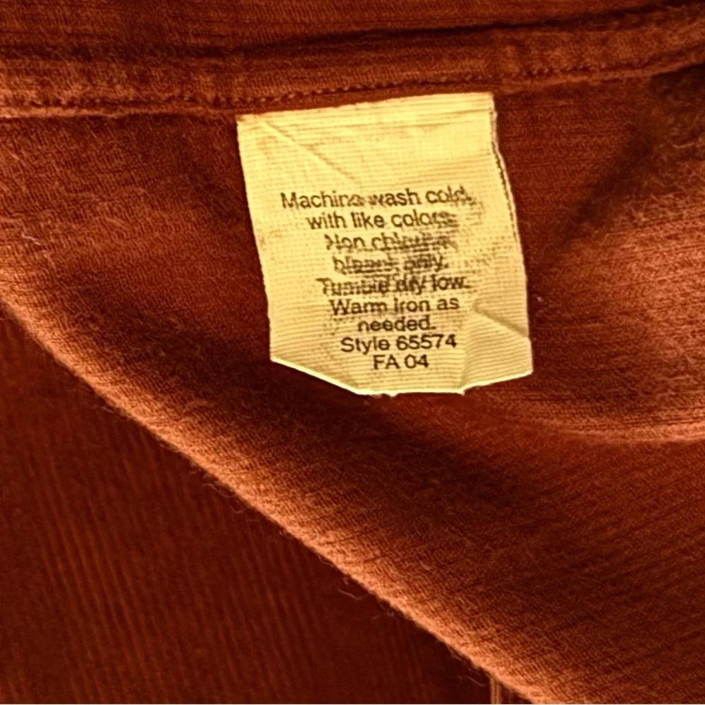 J. Crew Rich Orange Corduroy Shirt