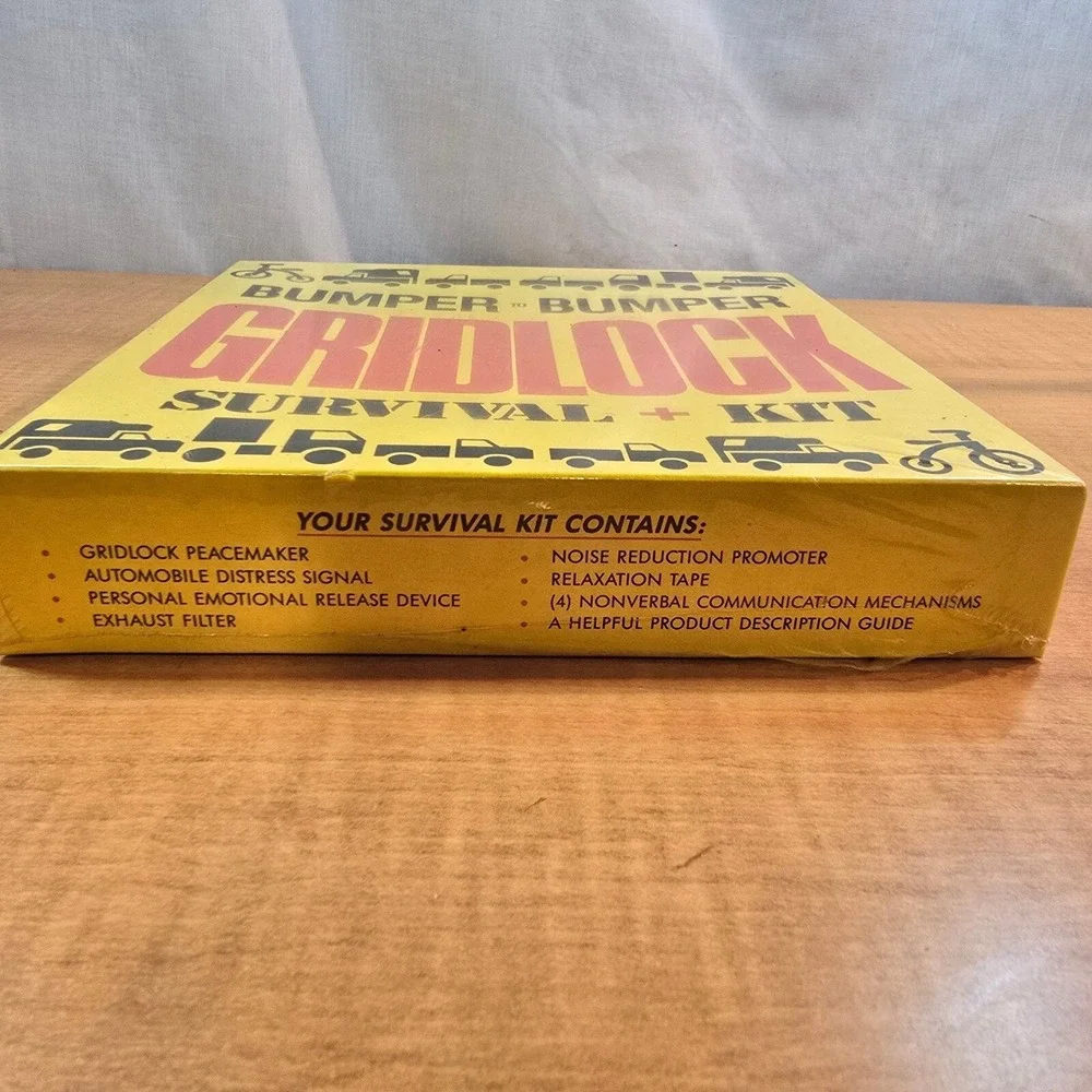 Bumper to‎ Bumper GRIDLOCK survival kit - Vintage WHITE ELEPHANT GIFT