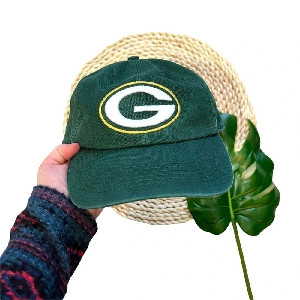 47 Green Bay Packers Logo NFL Green Cotton Sustainable Baseball Hat Cap Size M