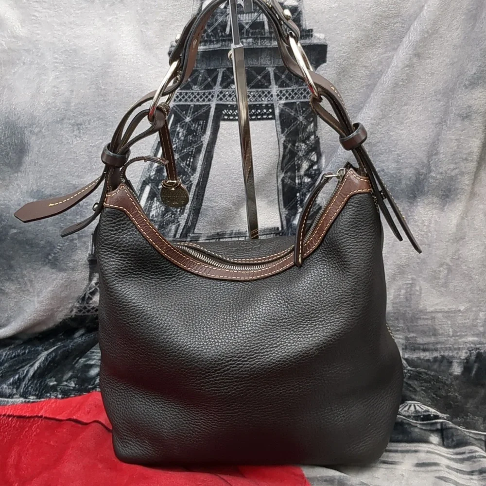DOONEY & BOURKE 1975 EAST WEST HOBO SHOULDER BAG BLACK