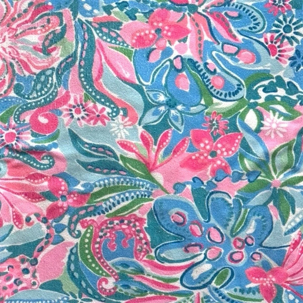 Lilly Pulitzer Vibrant Floral Beach Towel Multicolor Microfiber Pool Pnk Blue OS