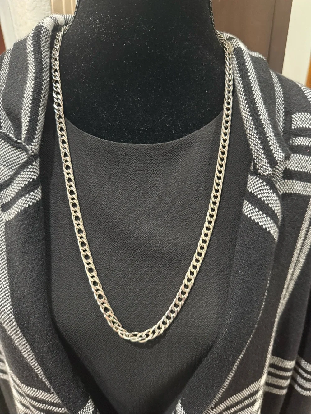 Women's Vintage Sterling Silver Curb Chain