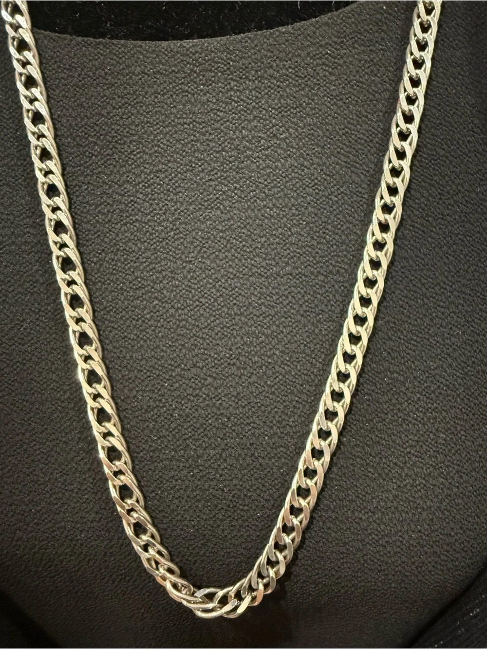 Women's Vintage Sterling Silver Curb Chain