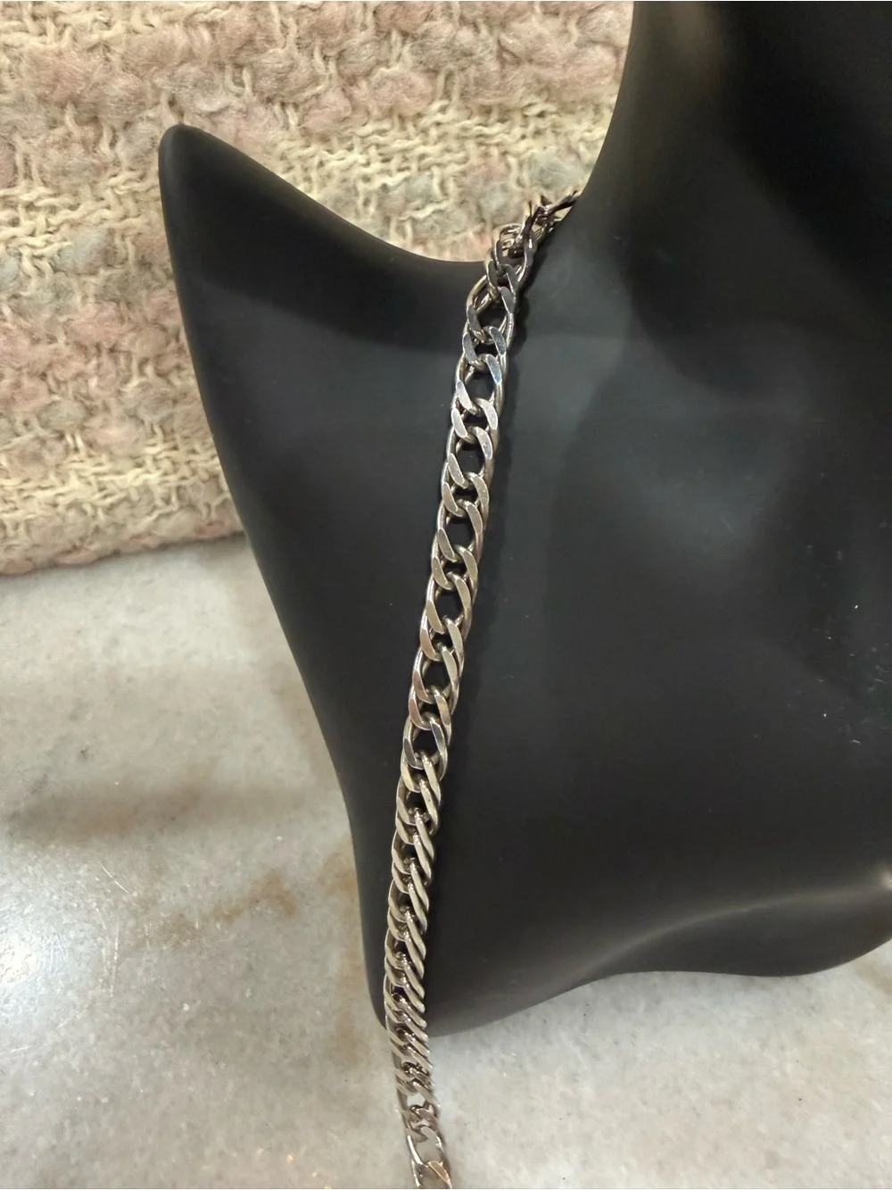 Women's Vintage Sterling Silver Curb Chain