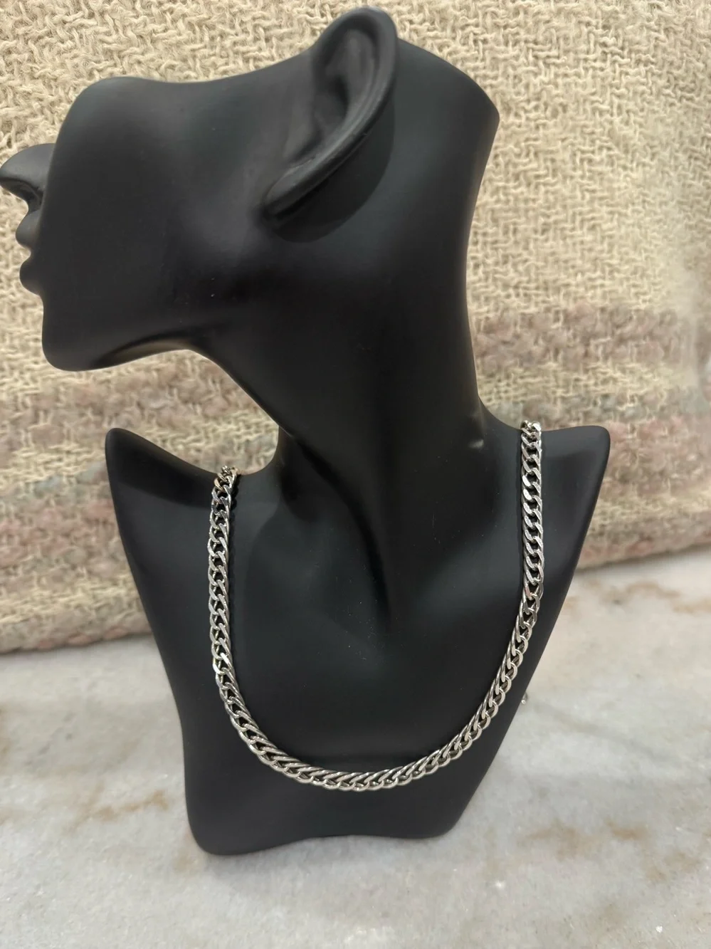 Women's Vintage Sterling Silver Curb Chain
