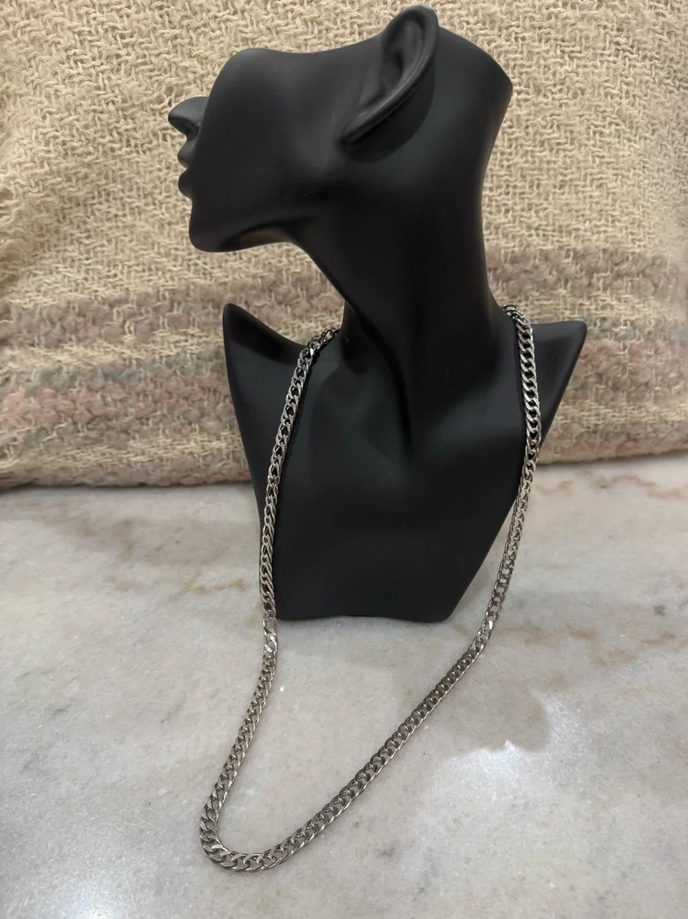 Women's Vintage Sterling Silver Curb Chain