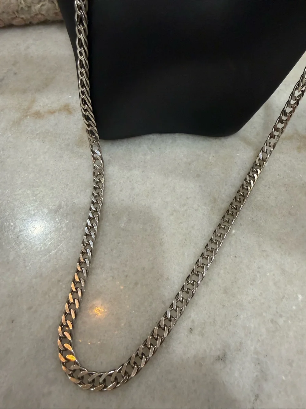 Women's Vintage Sterling Silver Curb Chain
