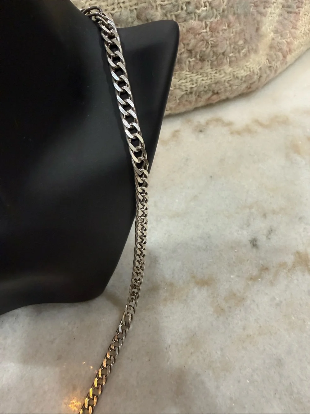 Women's Vintage Sterling Silver Curb Chain