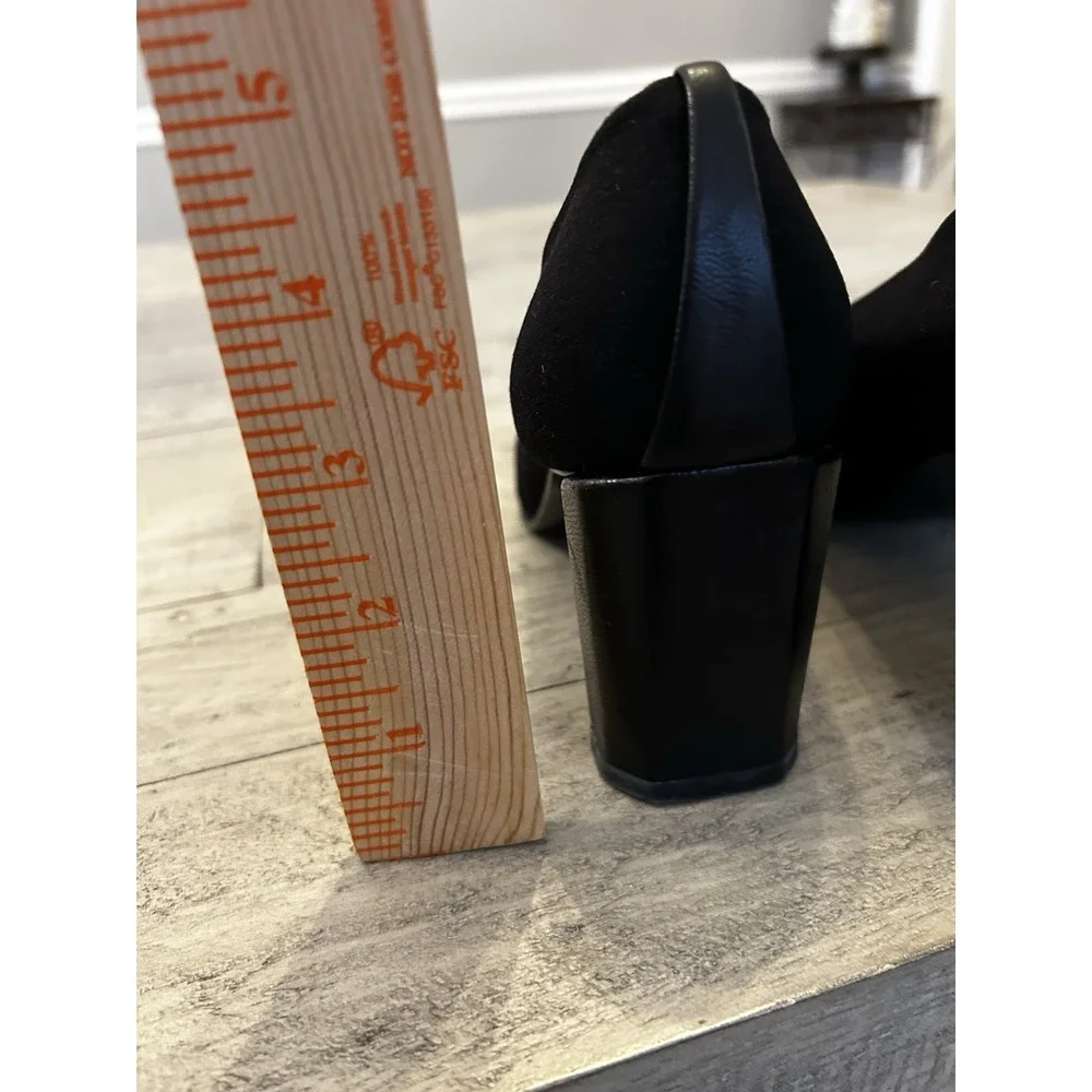 Stuart Weitzman size 7 Black Peep Toe Heels