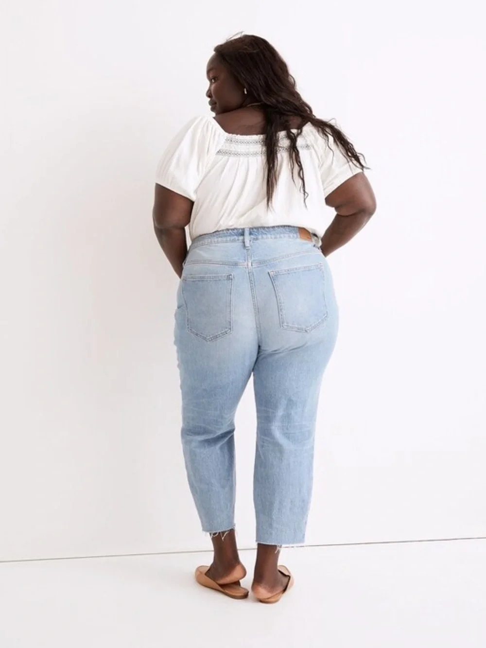 Madewell The Plus Curvy Perfect Vintage Jean in Coney Wash: Destroyed Edition