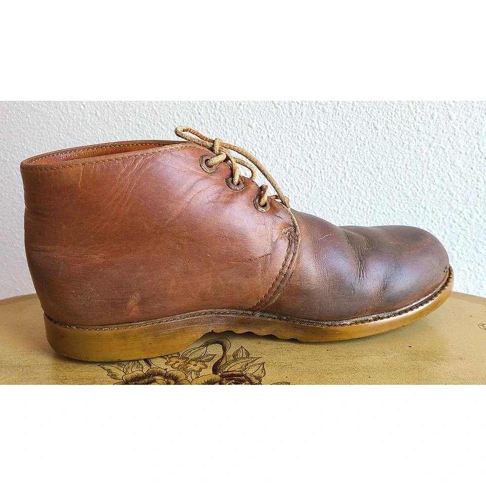 Timberland US 9 American Workwear Brown Leather Lace Up Chukka Boots‎ Vintage