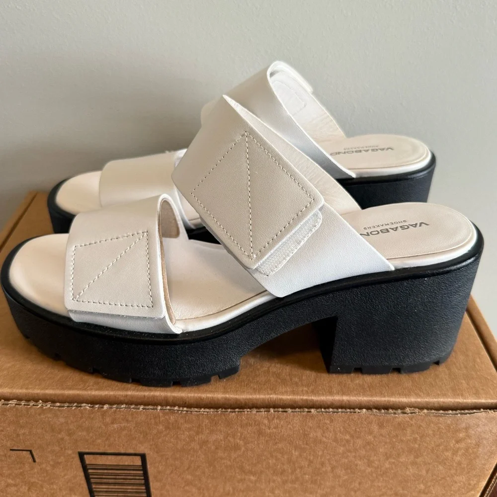 Vagabond Women's White Platform Sandals‎