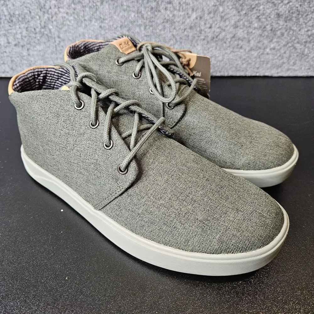 NWT Olukai Men's Nana Hele Wai'apo Mid Top Shoes Size‎ 8 Waterproof Green