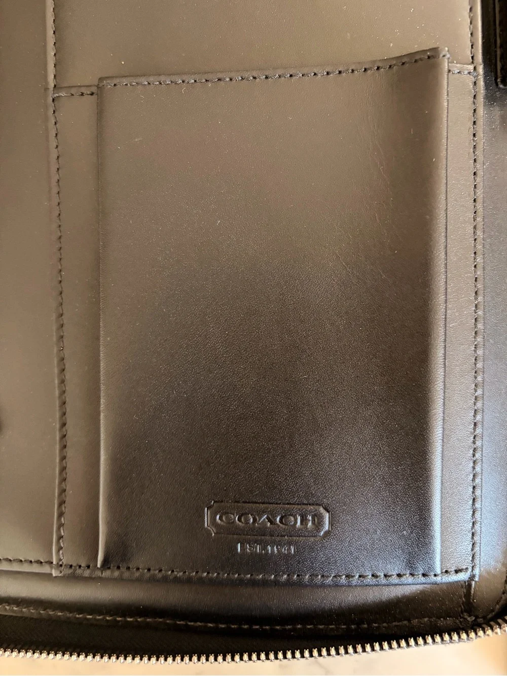 Coach sleek leather