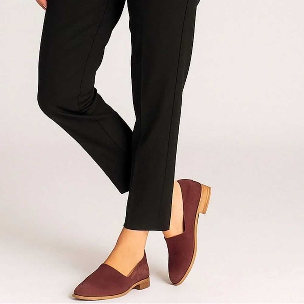 Clarks Women's Pure Belle Slip-On Burgundy Suede - 26168761