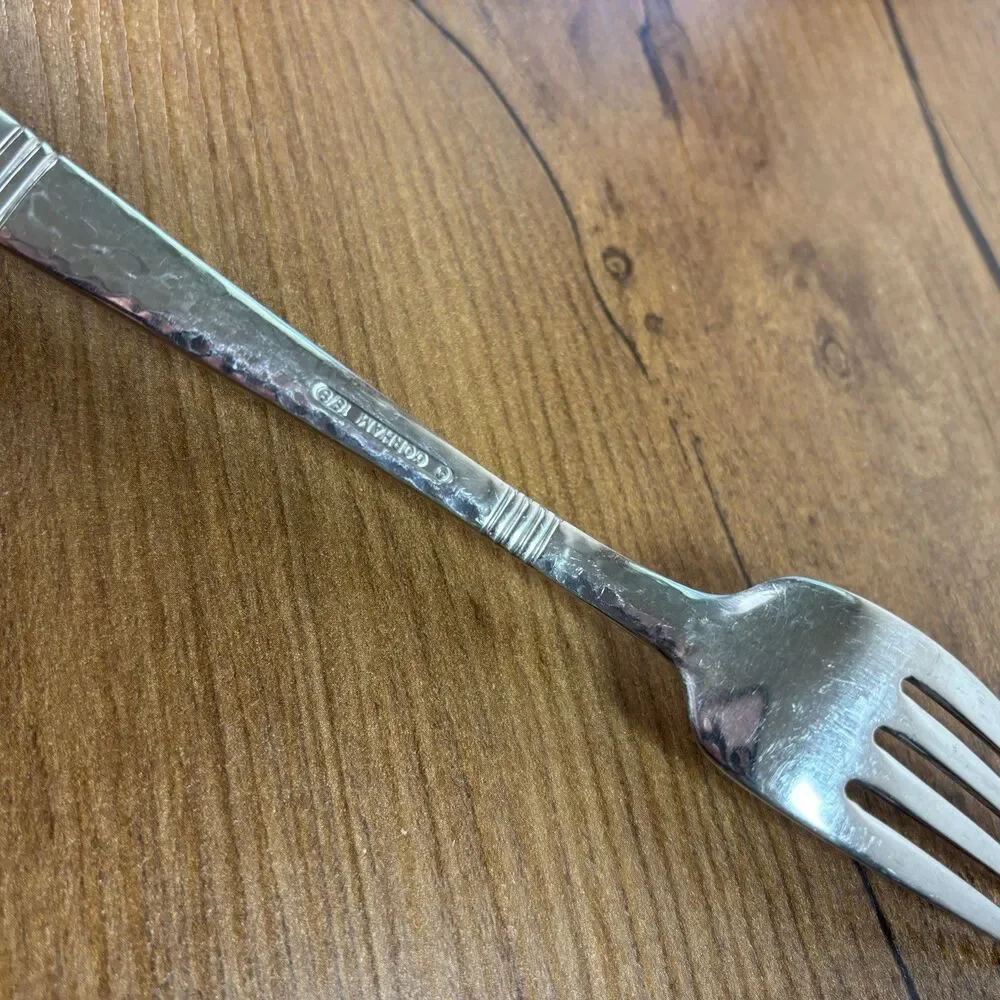 Gorham Stainless Dinner Fork BALUSTER Japan Hammered Design Studios 18/8