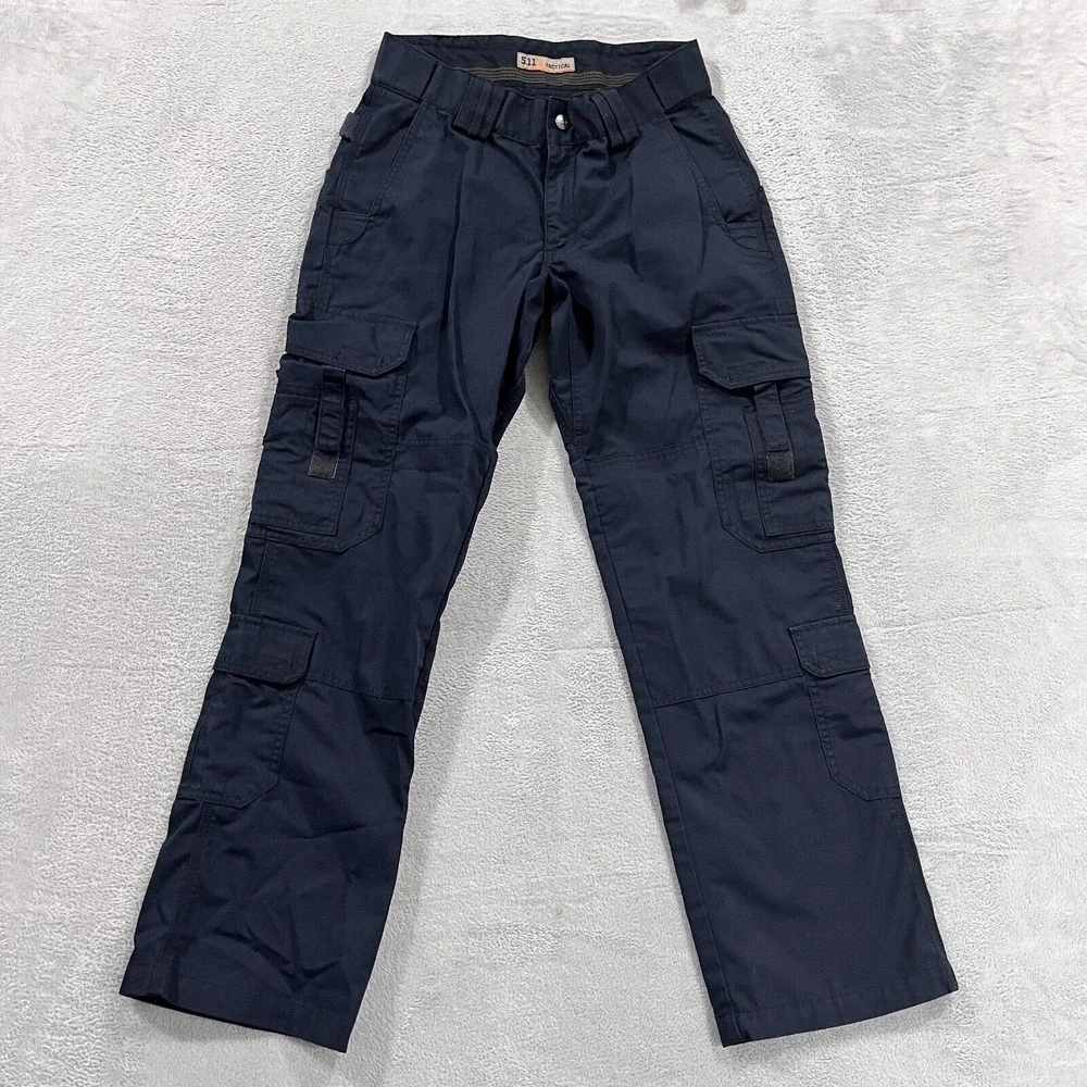 5.11 Tactical Cargo Pants Women's 8‎ Navy Blue Ripstop Tactile