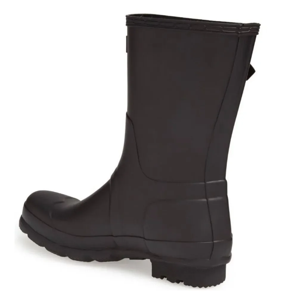 HUNTER Original Short‎ Waterproof Rain Boot, Rubber Black, Size 10, NWT