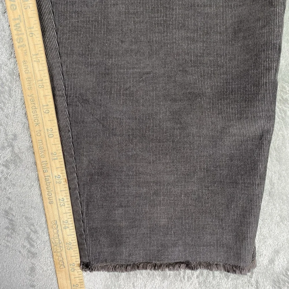 Aerie Overalls Womens Sz XL Grey Corduroy Adjustable Raw Hem Patch Pockets NWT