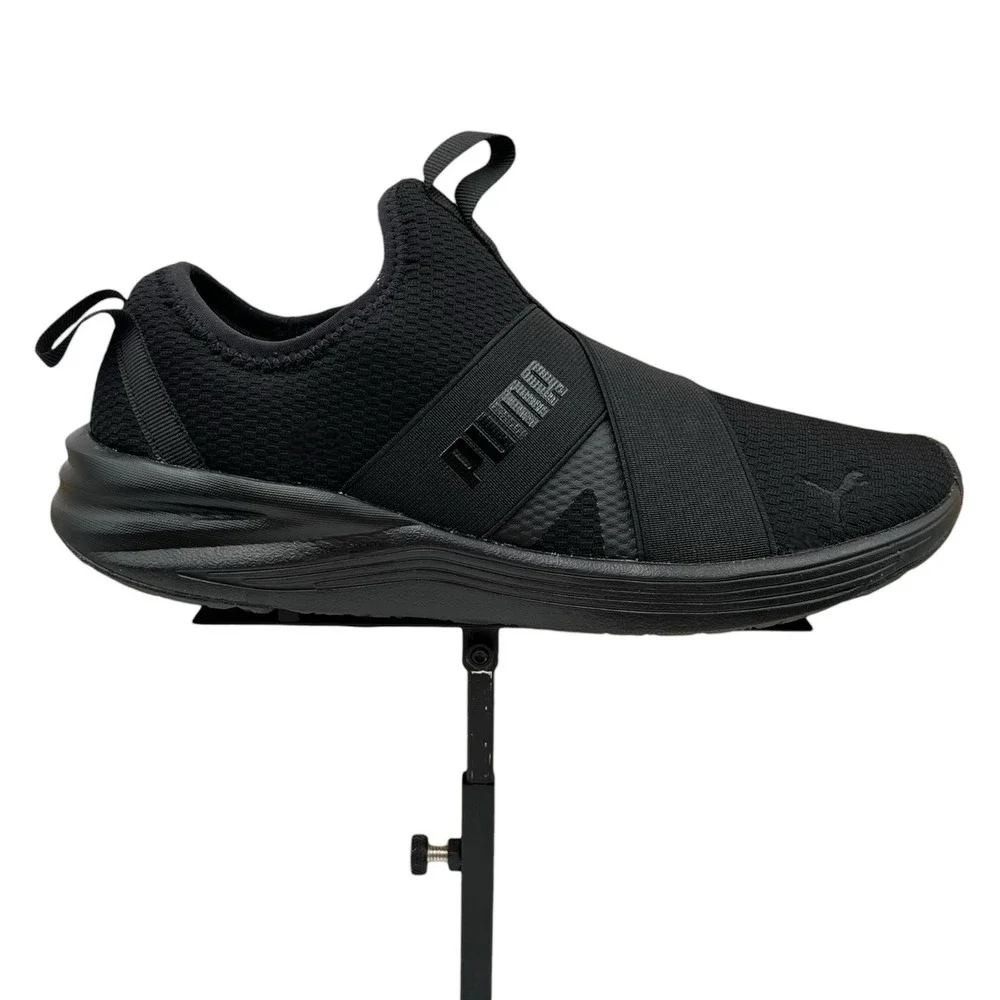 Puma Women's Better Foam Prowl Slip-on Knit Sneaker Size 7 Solid Black Stretch