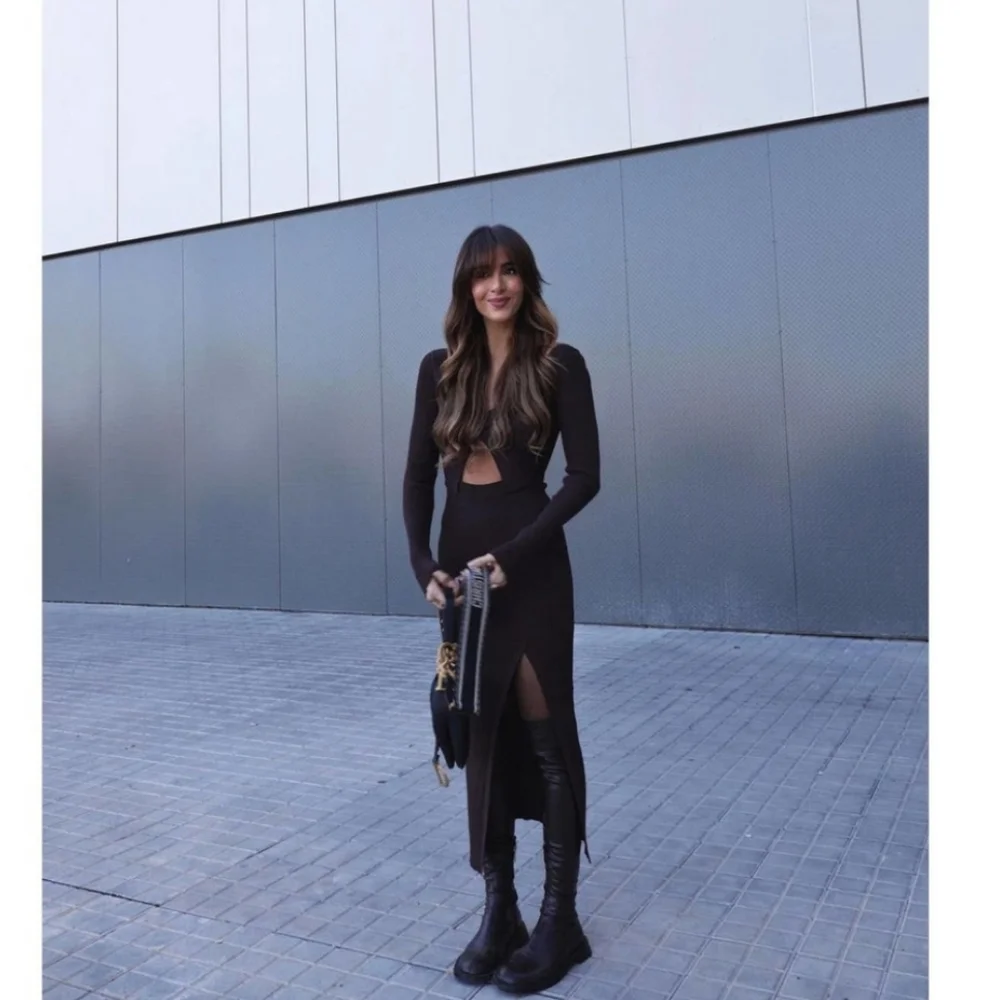 NWT Zara Black over the knee boots flat low heel black size 10/41