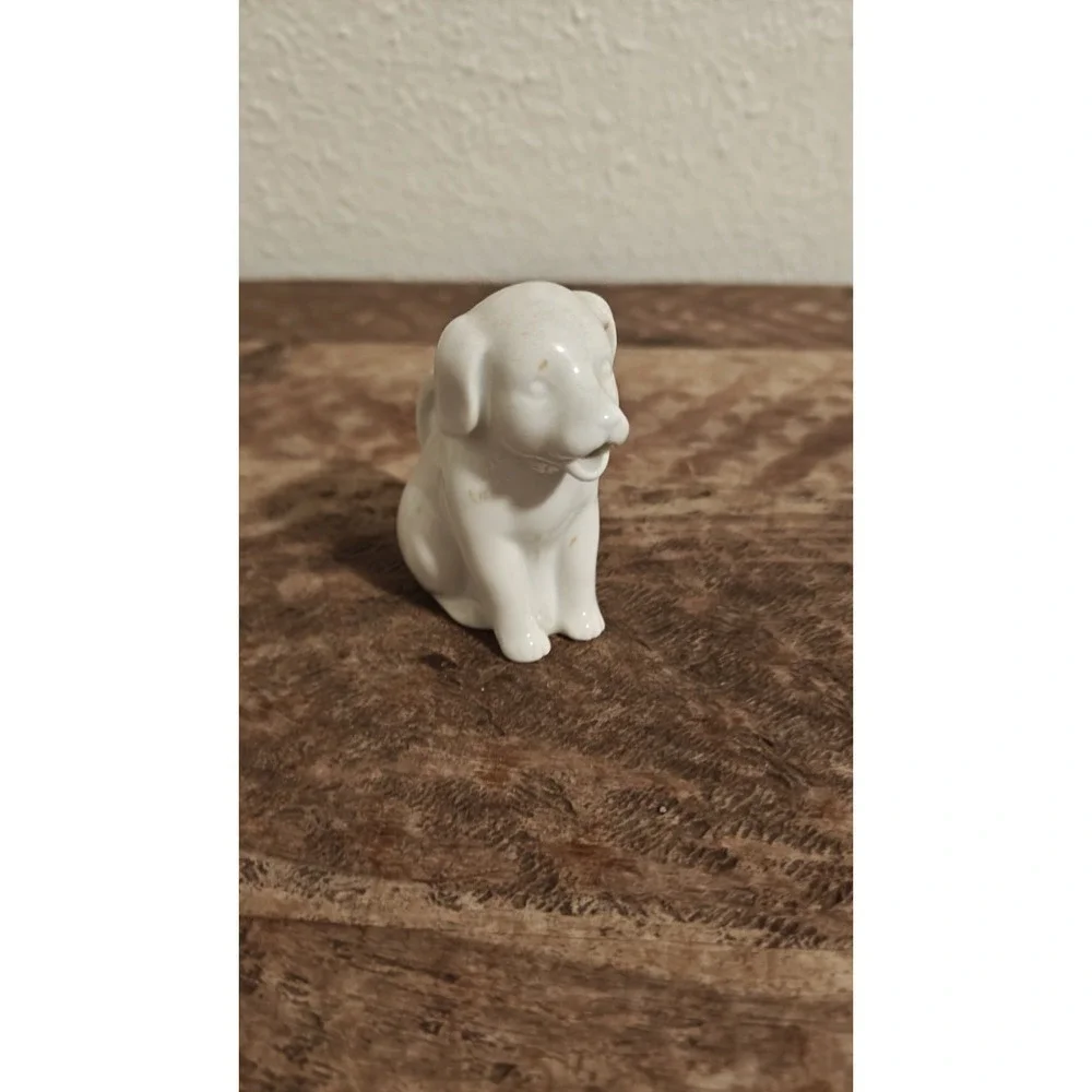 Small White Dog Porcelain Mini Collectible Creamer
