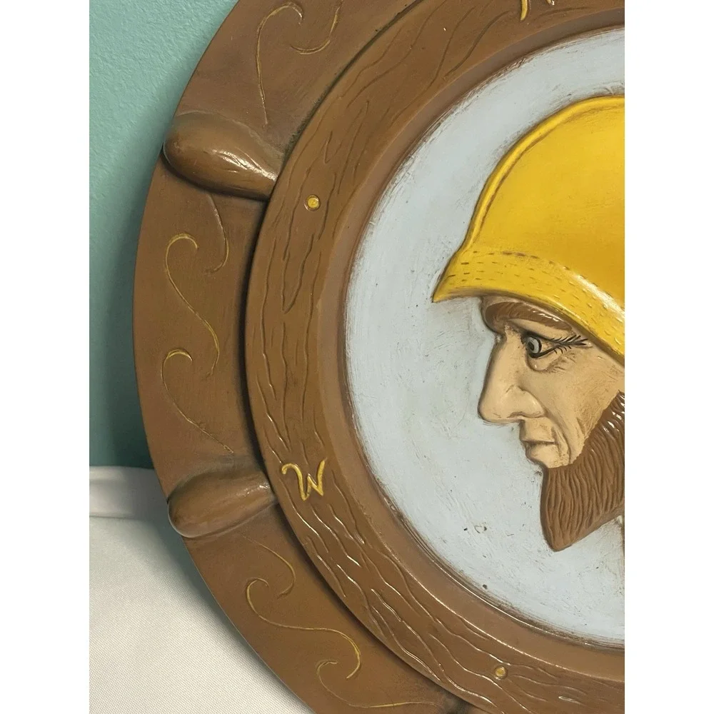 Vintage Nautical Fisherman Compass Wall Plaque‎ – Coastal Maritime Décor – 1980s