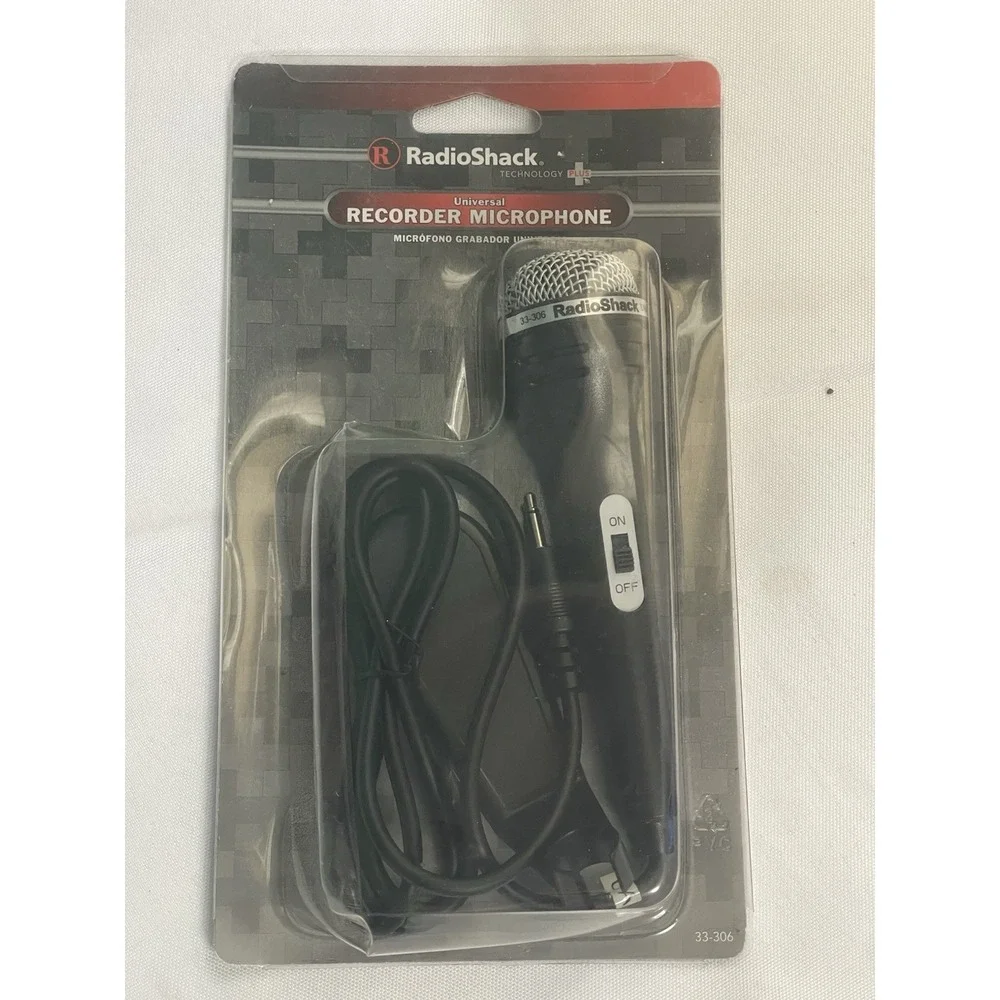 RadioShack Unidirectional Dynamic‎ Universal Recorder Microphone NEW BinB