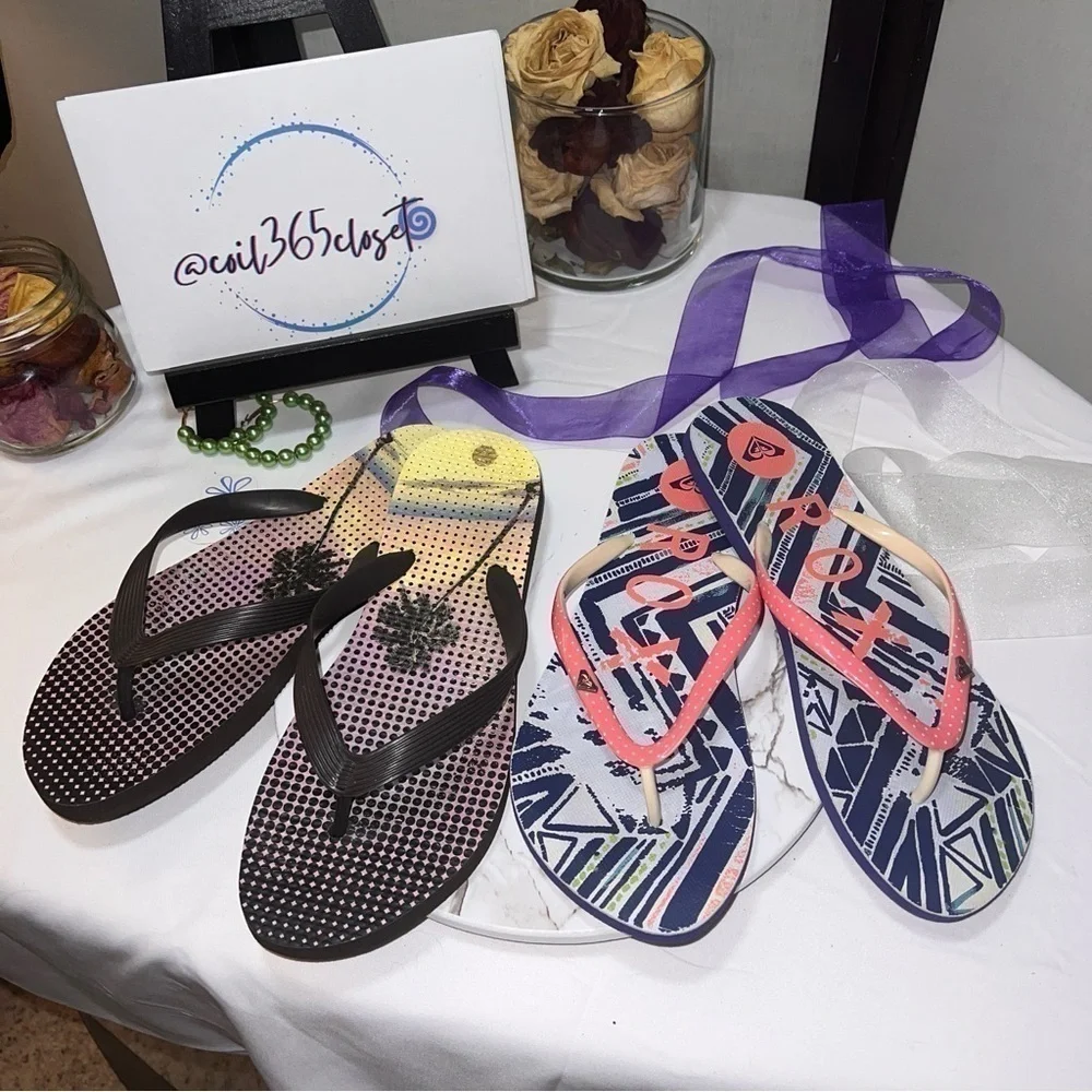 Roxy Flip Flop Thong Sandals Size 10