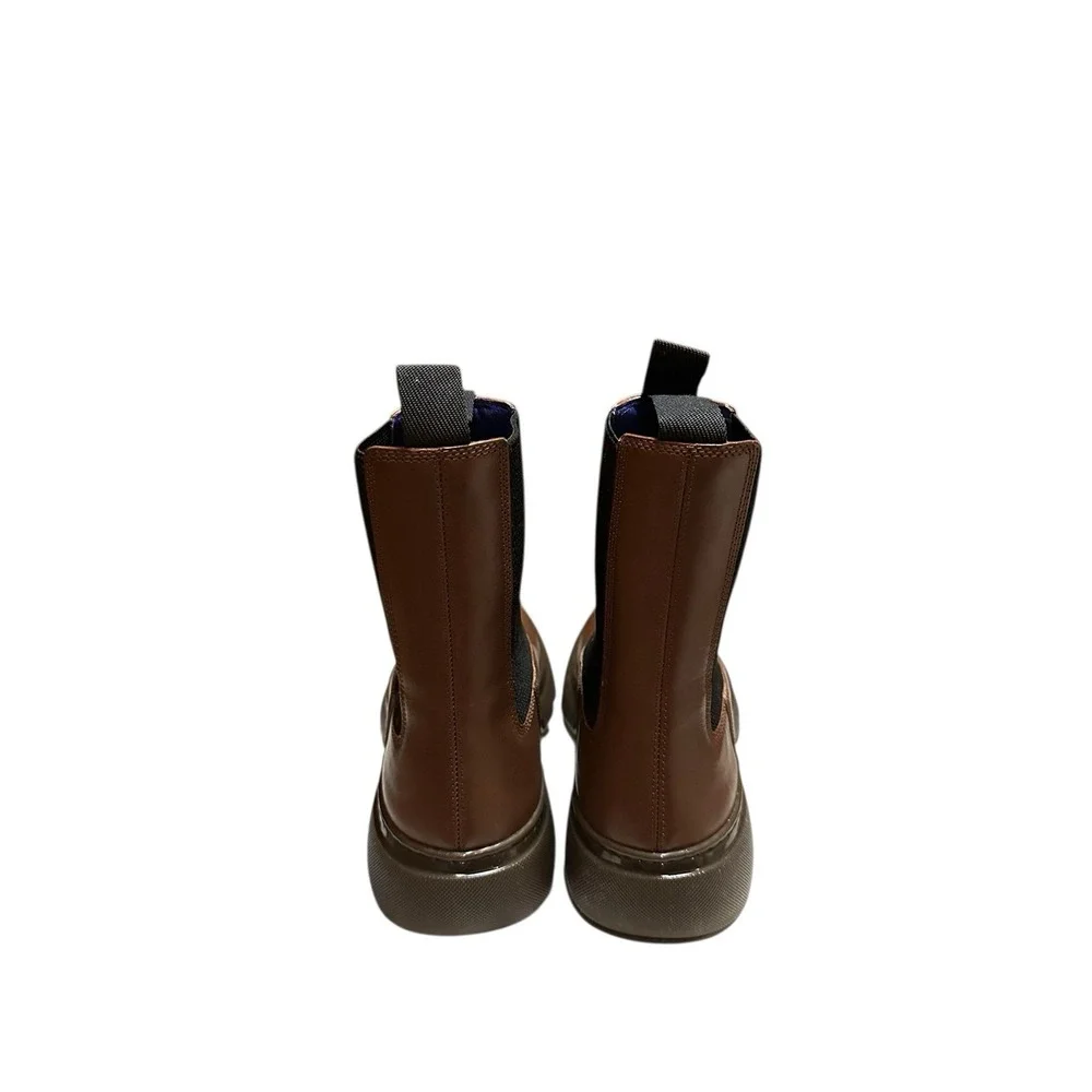 Burberry Creeper Chelsea Boots‎ Walnut 40.5 EU / 7.5 US Men's Leather MSRP $1290