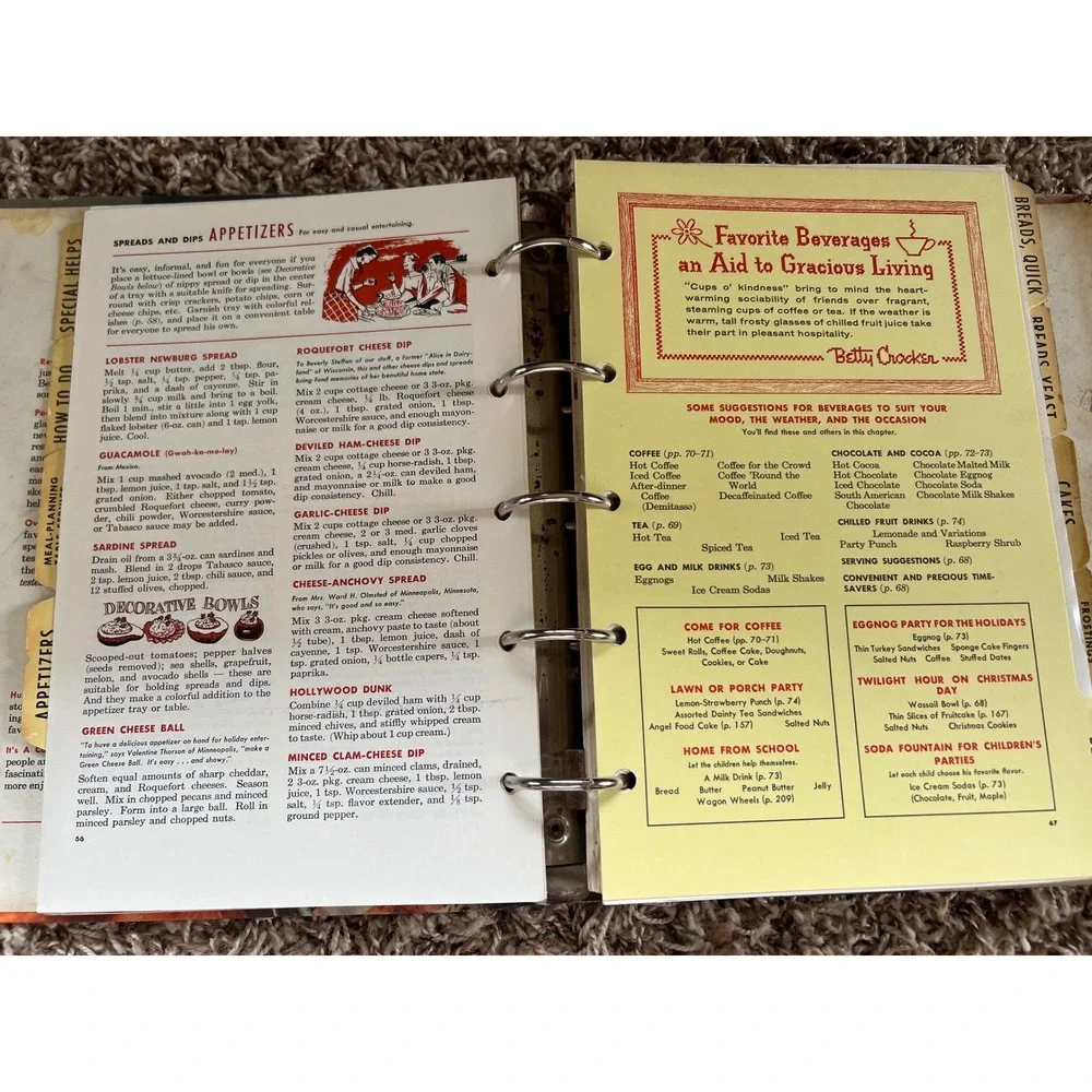 Betty Crocker's Picture Cook Book Revised and Enlarged Vintage 5-Ring Binder