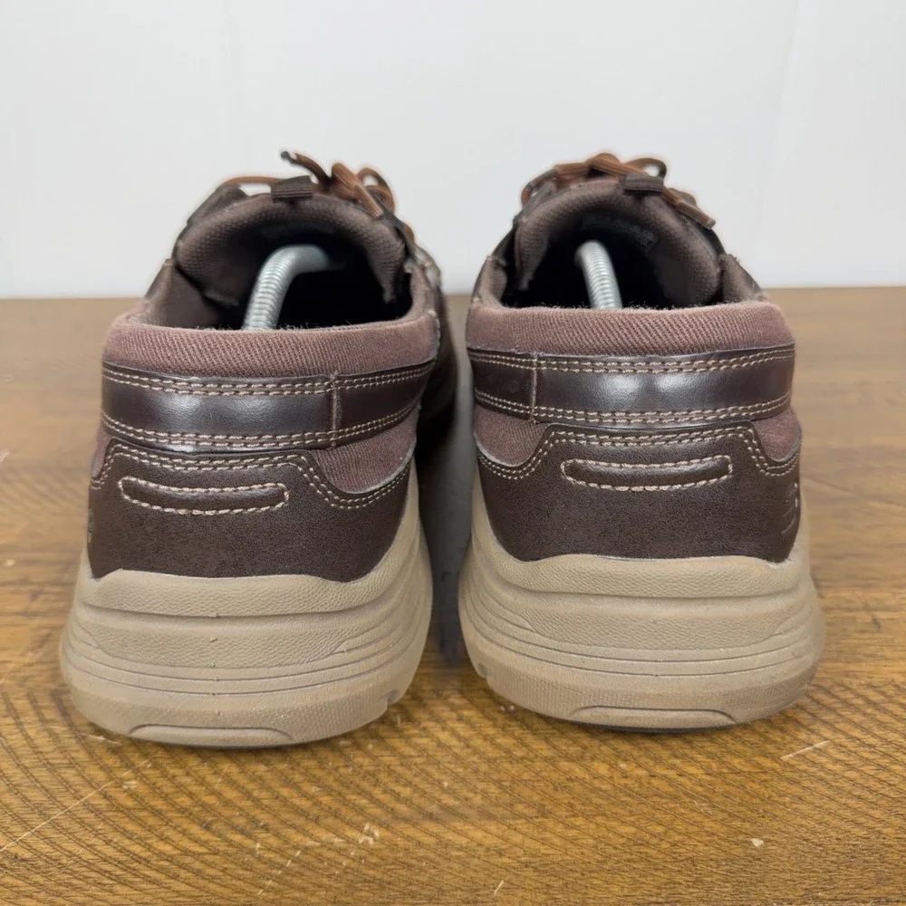 Skechers Shoes Mens 13 Brown‎ Relaxed Fit Air Cooled Memory Foam Expended Menson