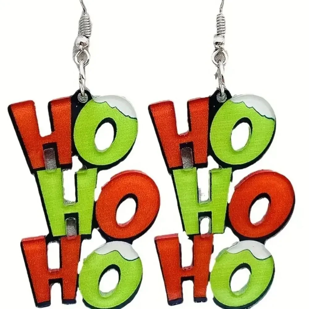 N/A green worn earrings