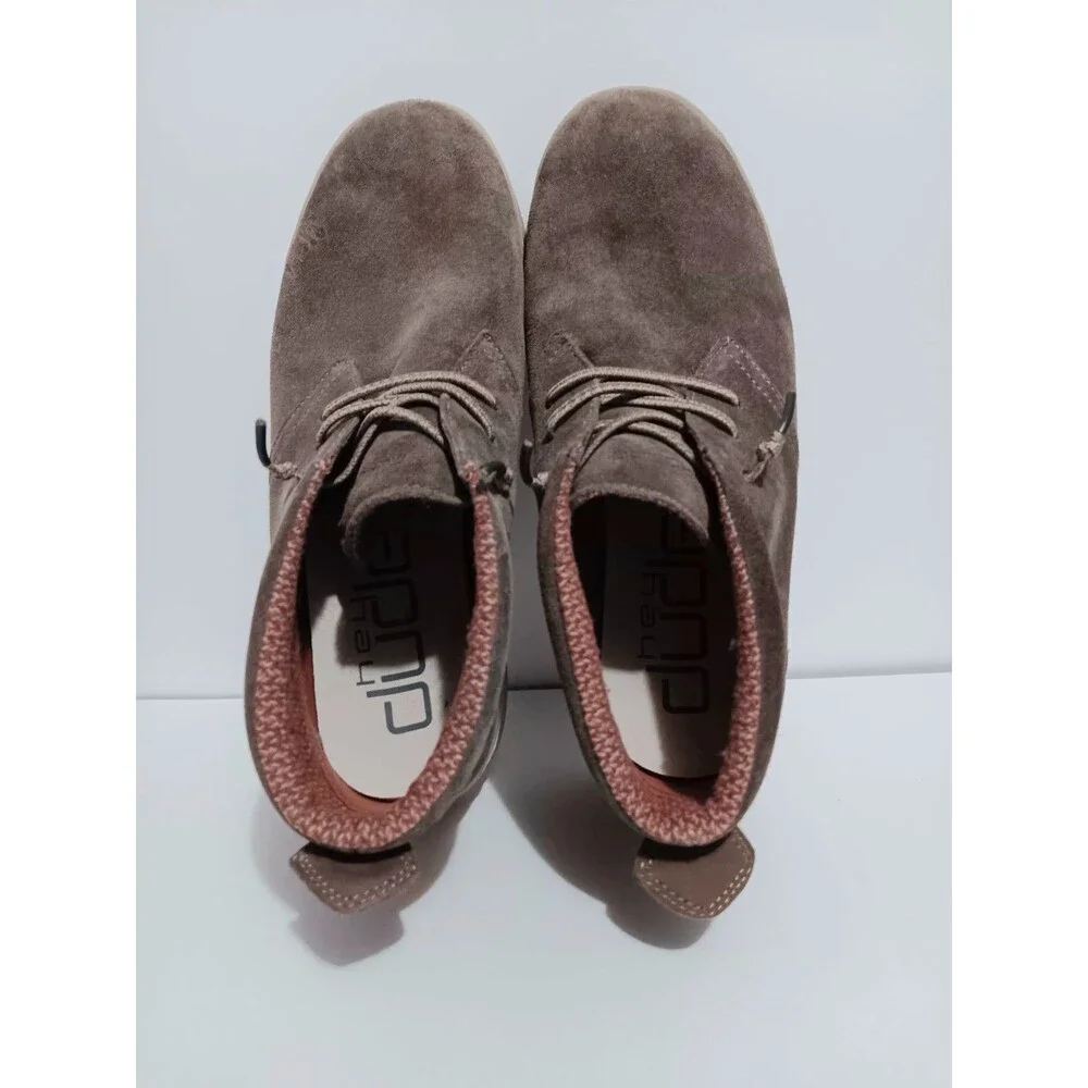 Hey Dude Jo Casual Shoes Suede Brown Men's Sz 10 ( Read...