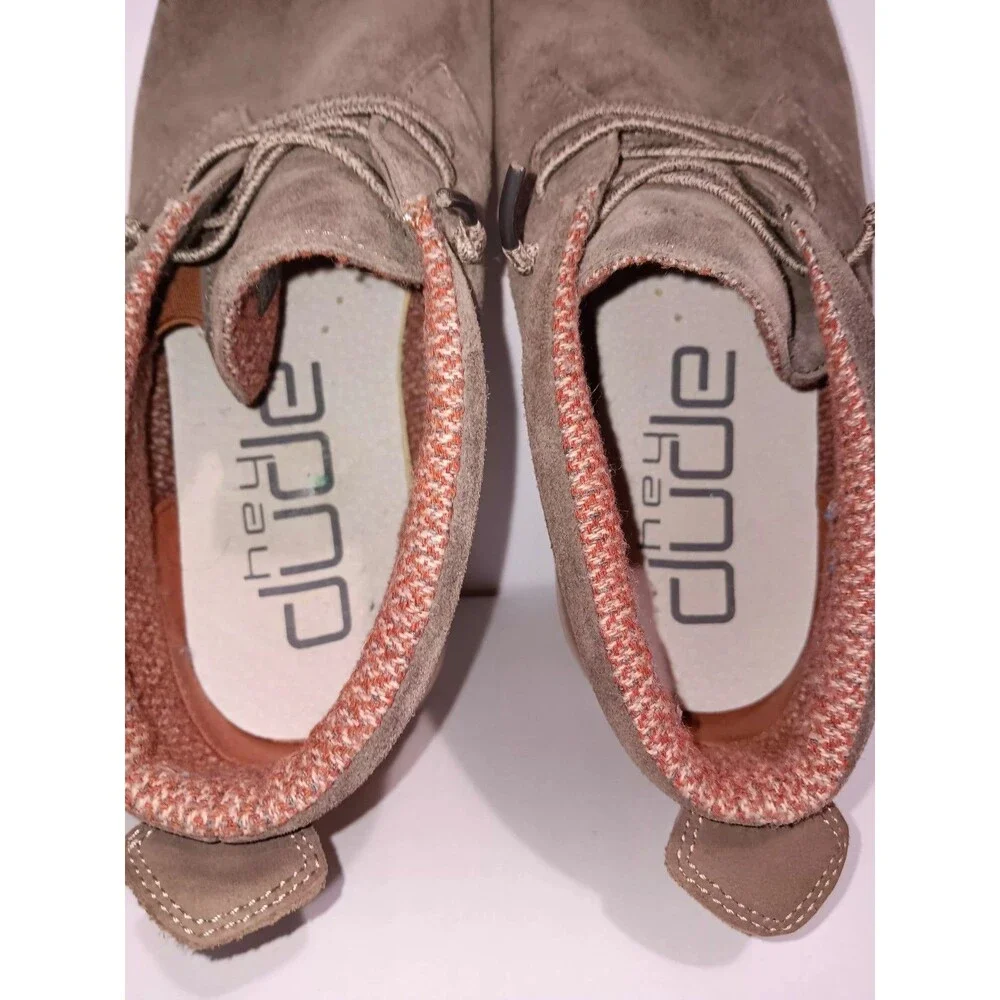 Hey Dude Jo Casual Shoes Suede Brown Men's Sz 10 ( Read...