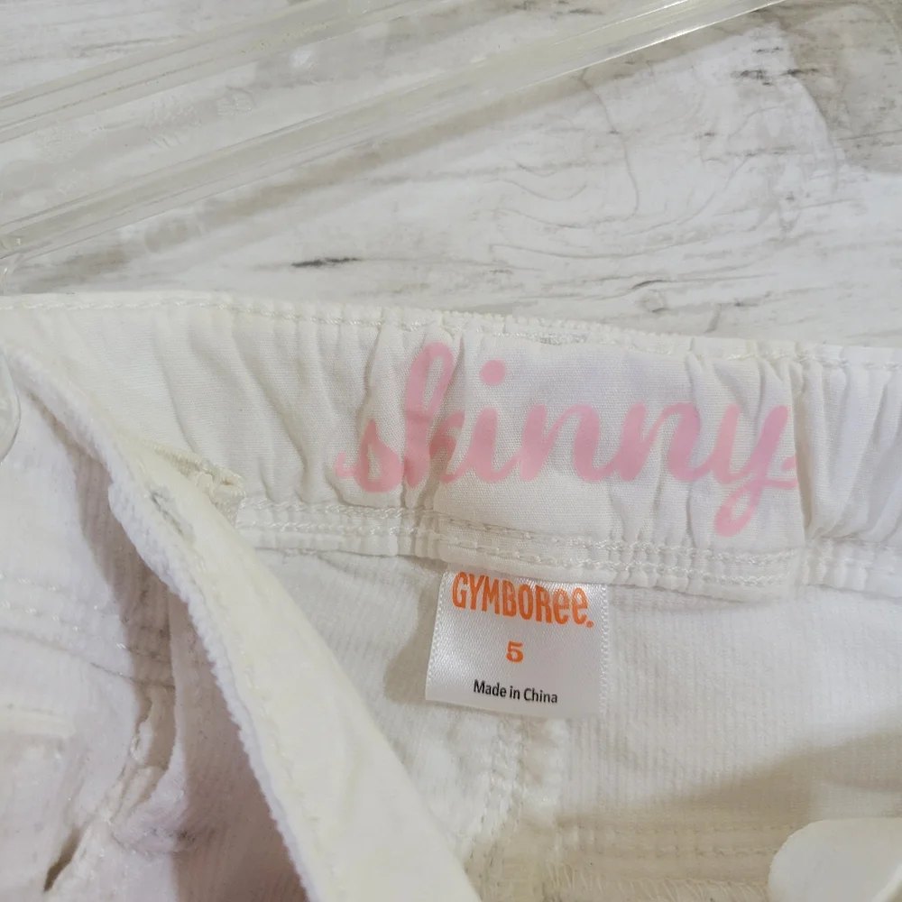 Little Girls Gymboree Cords Corduroy Jeans in White Size 5