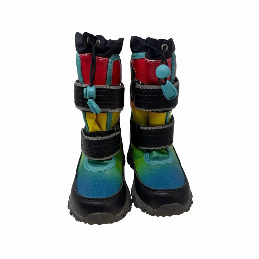 NEW! Lands End Boys Waterproof Snow Boots‎ Size 9M Kids, Multi-Color